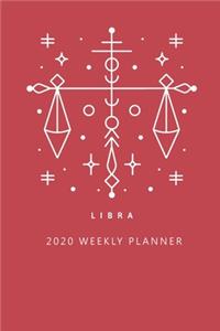 Libra 2020 Weekly Planner (Red)
