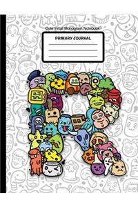 Cute Initial Monogram Notebook Primary Journal