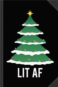 Lit AF Christmas Tree Journal Notebook