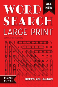 Word Search Large Print (Red)