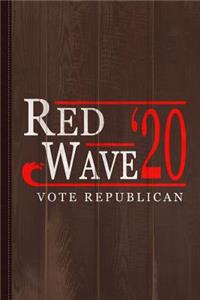 Red Wave Vote Republican 2020 Election Journal Notebook
