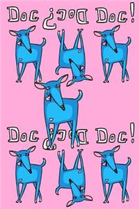 Bullet Journal Notebook for Dog Lovers, Blue Dogs in a Row 5