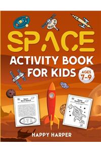 Space Activity Book For Kids Ages 7-9