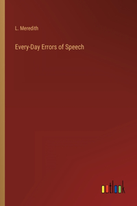 Every-Day Errors of Speech