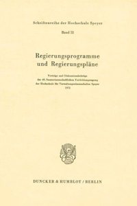 Regierungsprogramme Und Regierungsplane