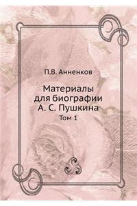 Материалы для биографии А. С. Пушкина