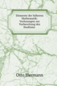 Elemente der hoheren Mathematik