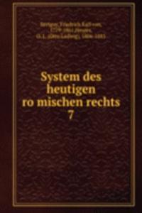 System des heutigen romischen rechts