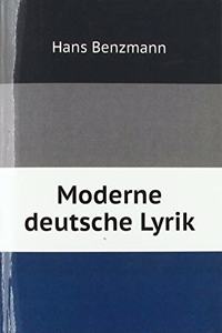 Moderne deutsche Lyrik