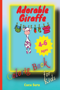 Adorable Giraffe Coloring Book for Kids
