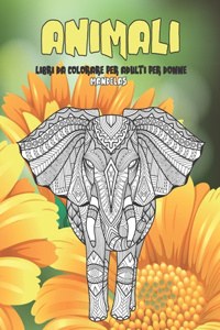Libri da colorare per adulti per donne - Mandelas - Animali