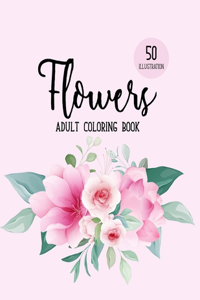Flowers Adult Coloring Book