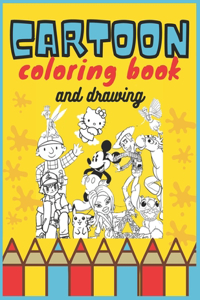 cartoon coloring book and drawing