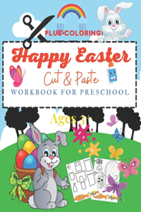 Happy Easter Cut and Paste Workbook for Preschool