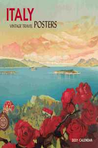 Italy Vintage Travel Posters 2021 Wall Calendar