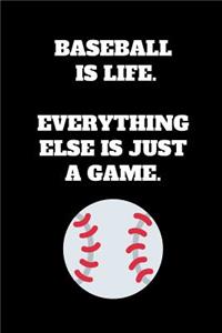 Baseball Is Life. Everything Else Is Just A Game.