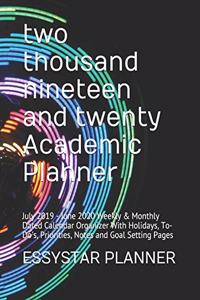 two thousand nineteen and twenty Academic Planner