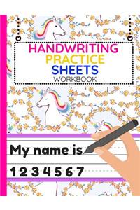 Handwriting Practice Sheets Workbook
