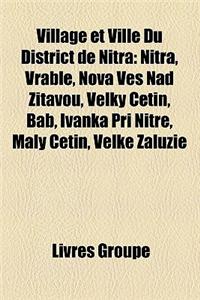 Village Et Ville Du District de Nitra