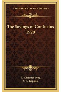 The Sayings of Confucius 1920