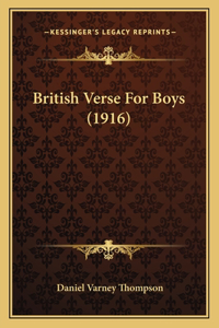 British Verse For Boys (1916)