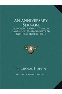 An Anniversary Sermon