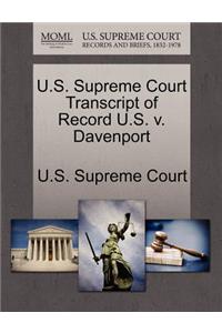 U.S. Supreme Court Transcript of Record U.S. V. Davenport