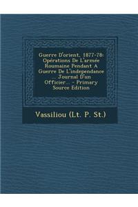 Guerre D'orient, 1877-78