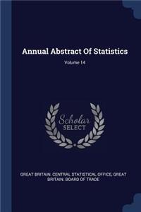 Annual Abstract Of Statistics; Volume 14