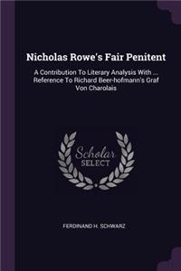 Nicholas Rowe's Fair Penitent