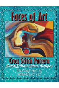 Faces of Art Cross Stitch Pattern