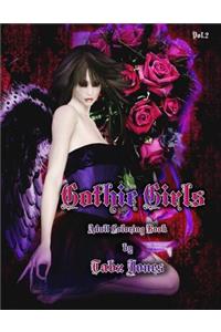 Gothic Girls Adult Coloring Book