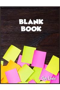 Blank Book For Lists