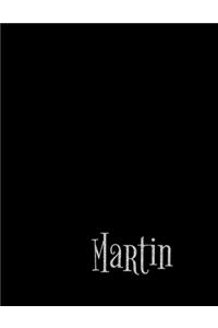 Martin Personalized Minimalist Grid Notebook - 8.5x11 100 grid pages- Matte Martin Personalized Matte Silk Cover with sturdy white pages notebook