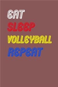 Eat Sleep volleyball Repeat Notebook Fan Sport Gift