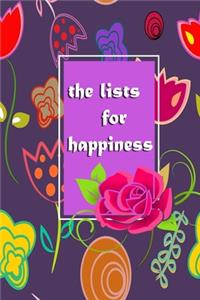 The lists for happiness