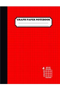 Graph Paper Notebook. Quad Ruled-4 Squares Per Inch