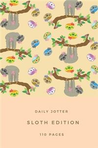 Daily jotter Sloth edition