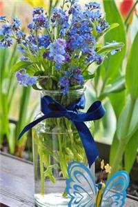 Perfect Forget Me Nots in a Vase Journal