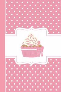 Pink Polka Dot Cupcake Composition Book