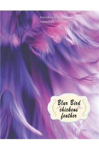 Composition notebook Blur Bird chickens feather