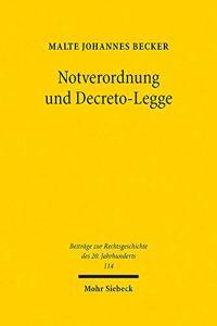 Notverordnung und Decreto-Legge