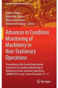 Advances in Condition Monitoring of Machinery in Non-Stationary Operations