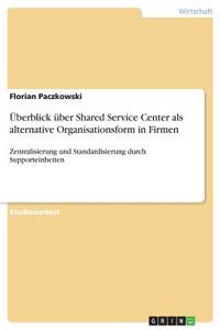 Überblick über Shared Service Center als alternative Organisationsform in Firmen