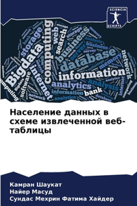 Население данных в схеме извлеченной веб-m