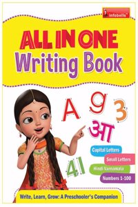All in one Writing Book Eng & Hindi (Alphabet Capital, Small, Numbers & Varnamala)