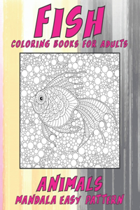 Coloring Books for Adults Mandala Easy Pattern - Animals - Fish