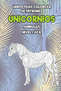 Libros para colorear de patrones - Nivel fácil - Animales - Unicornios