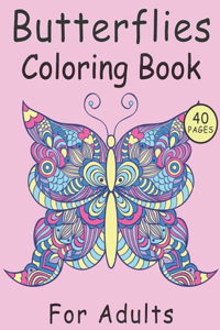 Butterflies Coloring Book For Adults