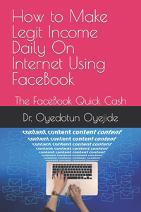 How to Make Legit Income Daily On Internet Using FaceBook